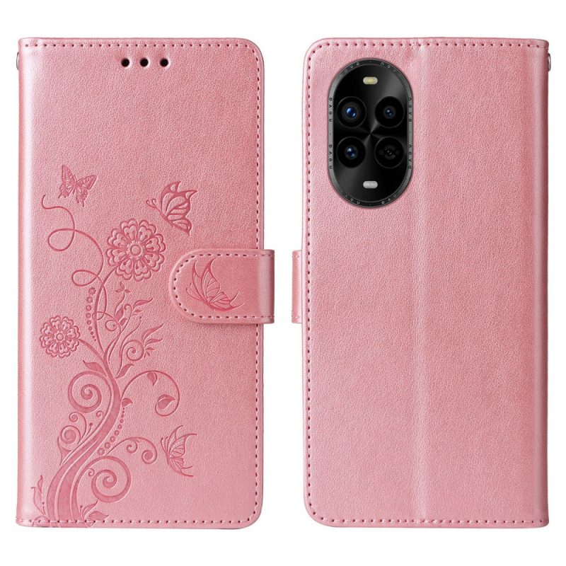 Lederhüllen Huawei Nova 13 Pro Handyhülle Blumenmuster
