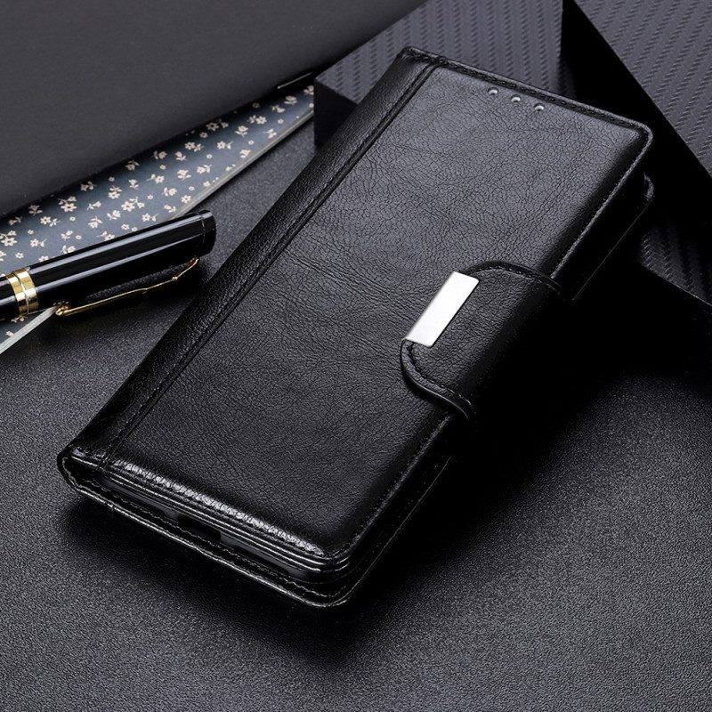 Lederhüllen Für Xiaomi Redmi Note 12 4G Silberner Verschluss