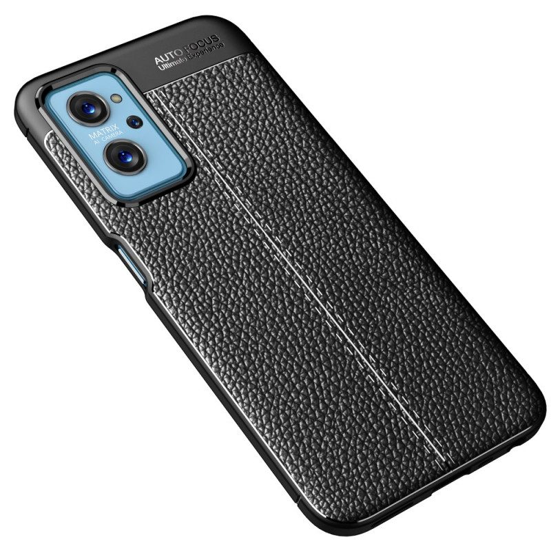 Handyhülle Für Realme 9i Doppellinien-litschi-ledereffekt