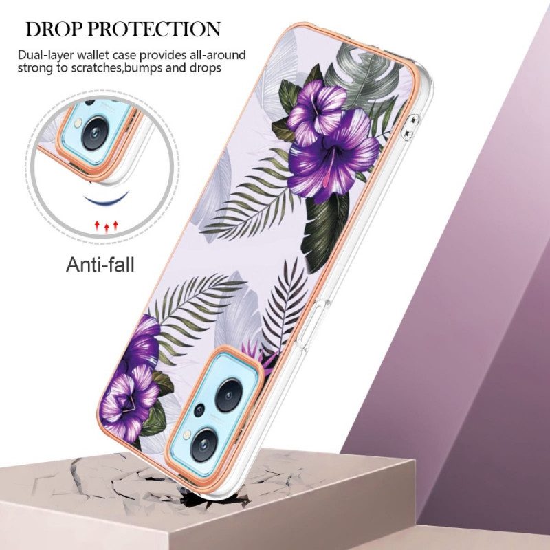 Hülle Für Realme 9i Mini Lila Blumen