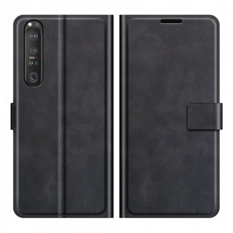 Lederhüllen Für Sony Xperia 1 III Schlanker. Extremer Ledereffekt