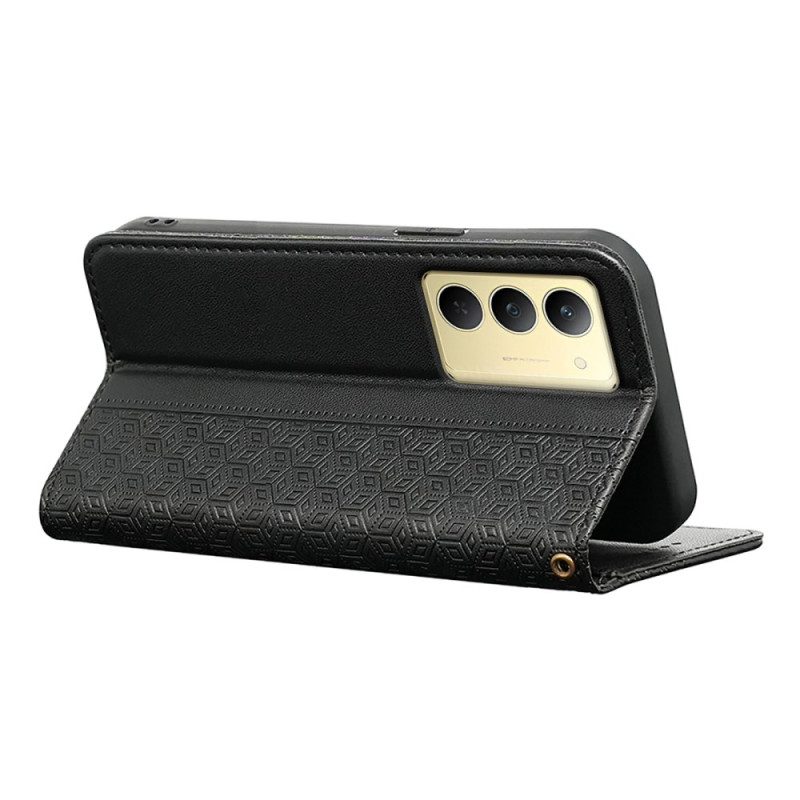 Flip Case Realme 14x 5g Karierter Riemen