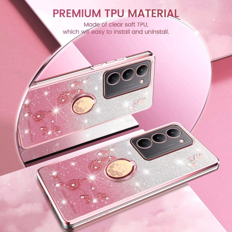 Hülle Realme 14x 5g Kadem Blumen- Und Strass-ringhalter