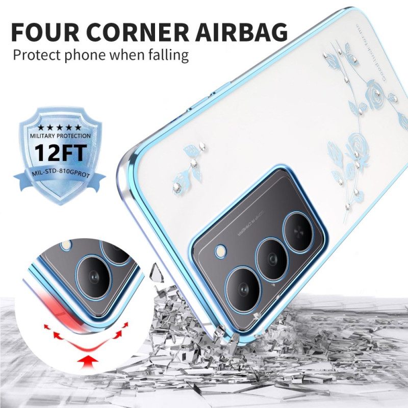 Hülle Realme 14x 5g Kadem Blumendekoration Und Strasssteine