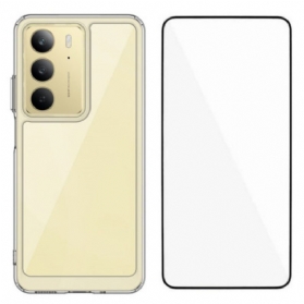 Hülle Realme 14x 5g Transparent Mit Displayschutzfolie Aus Gehärtetem Glas