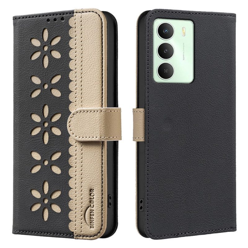 Lederhüllen Für Realme 14x 5g Blumenmuster (binfen Color)