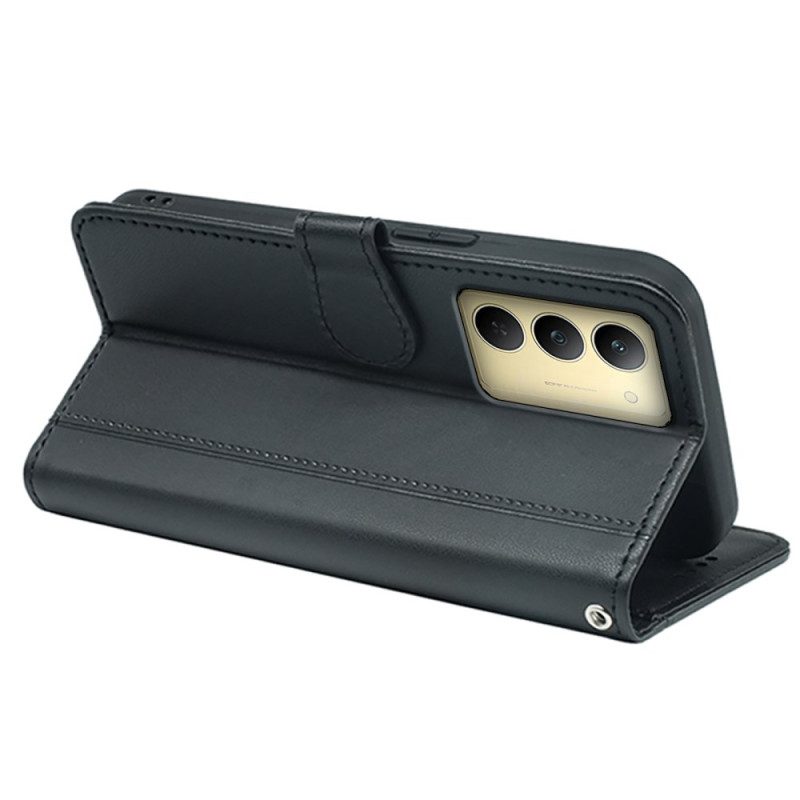 Lederhüllen Für Realme 14x 5g Paspelierung Und Riemen