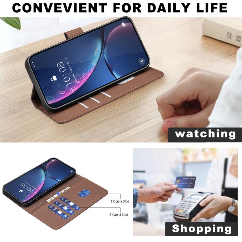 Lederhüllen Für Realme 14x 5g Streifen (binfen Color)