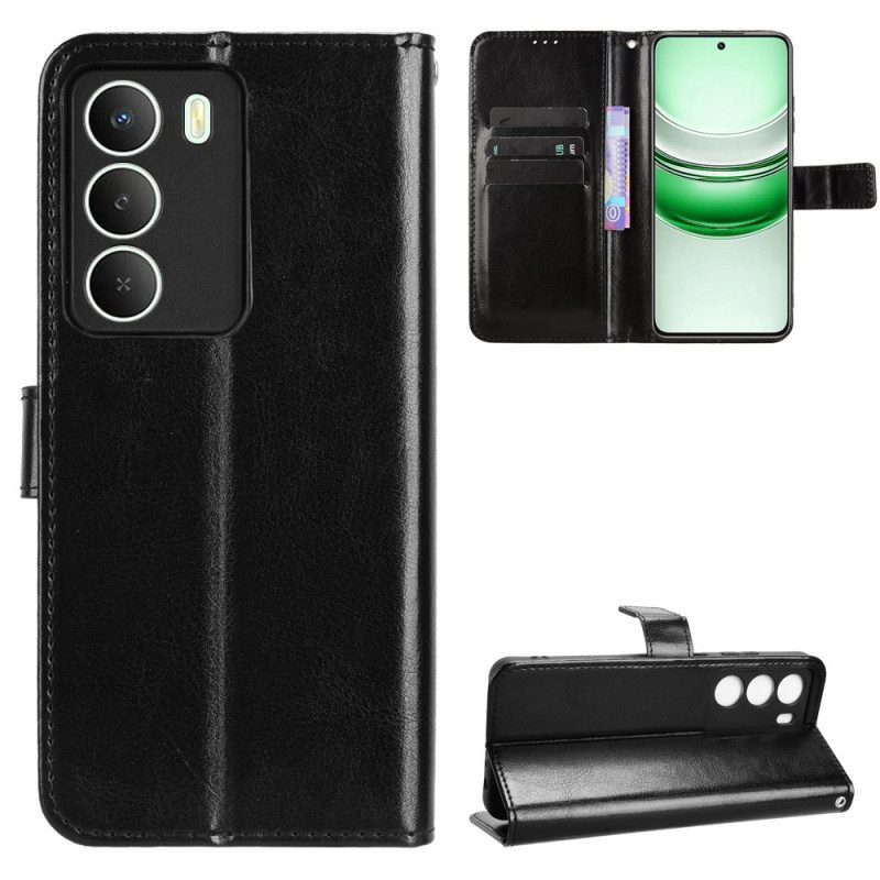 Lederhüllen Realme 14x 5g Handyhülle Glänzendes Kunstleder