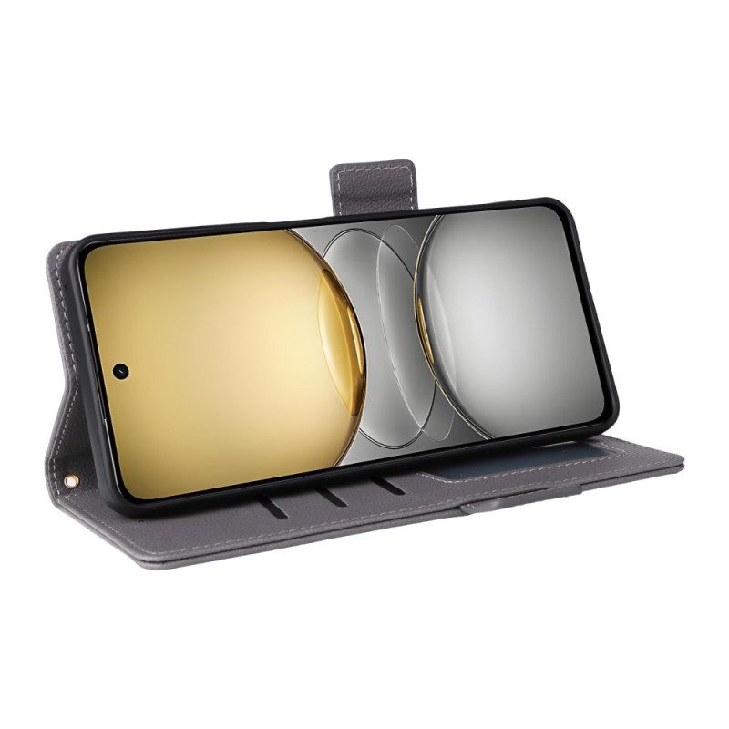 Lederhüllen Realme 14x 5g Handyhülle Litschi-kunstleder Mit Riemen