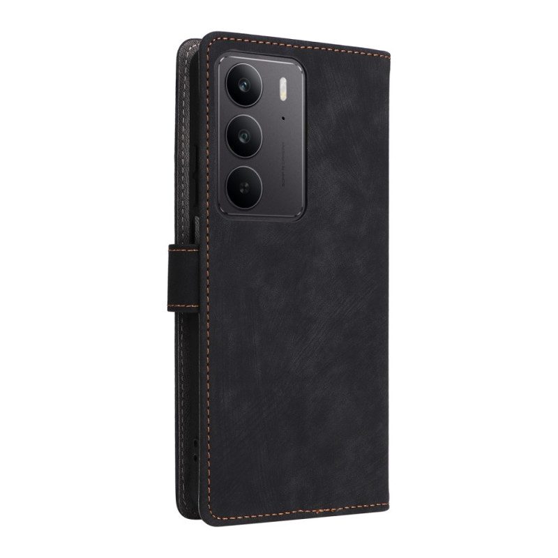 Lederhüllen Realme 14x 5g Handyhülle Rfid-schutz In Wildlederoptik