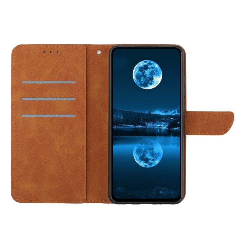 Lederhüllen Realme 14x 5g Handyhülle Streifen Und Muster