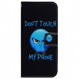 Flip Case Für Poco X4 Pro 5G Emoji: Fass Mein Telefon Nicht An