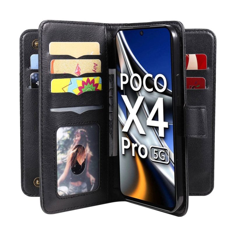 Lederhüllen Für Poco X4 Pro 5G 10 Karteninhaber