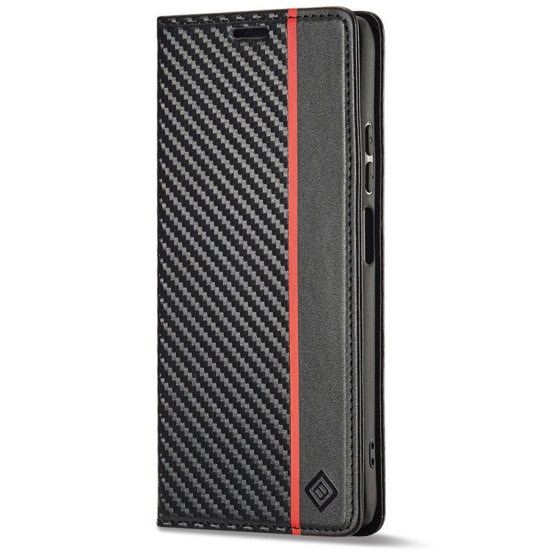 Schutzhülle Für Poco X4 Pro 5G Flip Case Kohlefaser Lc.imeeke