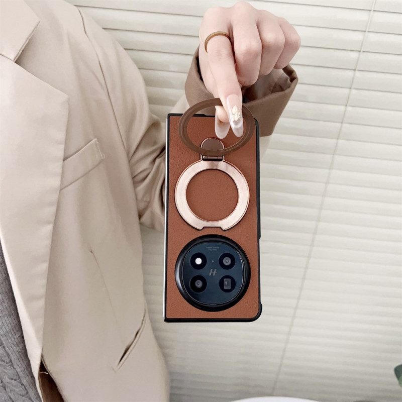 Hülle Für Oppo Find N5 Ringhalter Aus Kunstleder