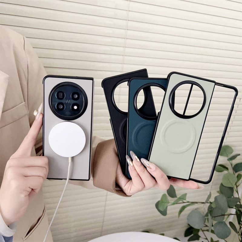 Hülle Oppo Find N5 Handyhülle Magsafe Kompatible Lederoptik