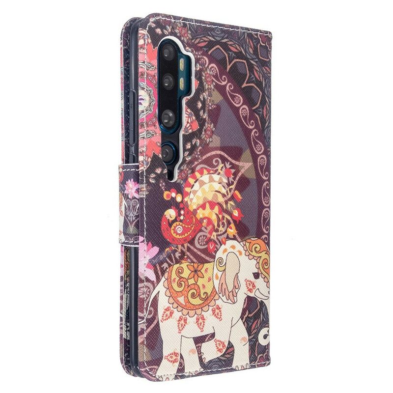Flip Case Für Xiaomi Mi Note 10 / 10 Pro Indische Elefanten