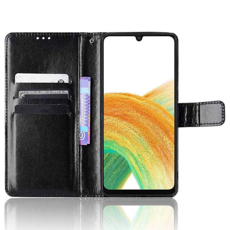 Flip Case Für Samsung Galaxy M23 5G Auffälliges Kunstleder