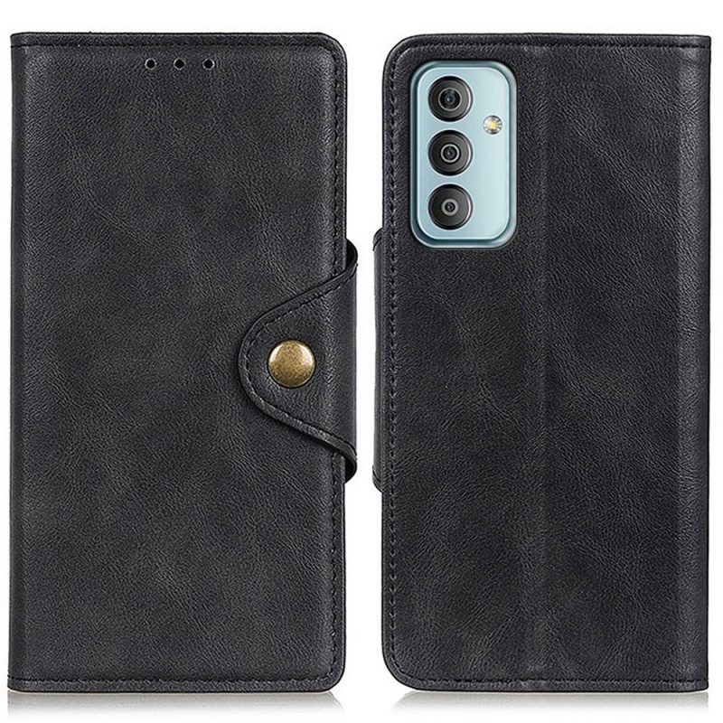 Flip Case Für Samsung Galaxy M23 5G Magnetischer Knopf