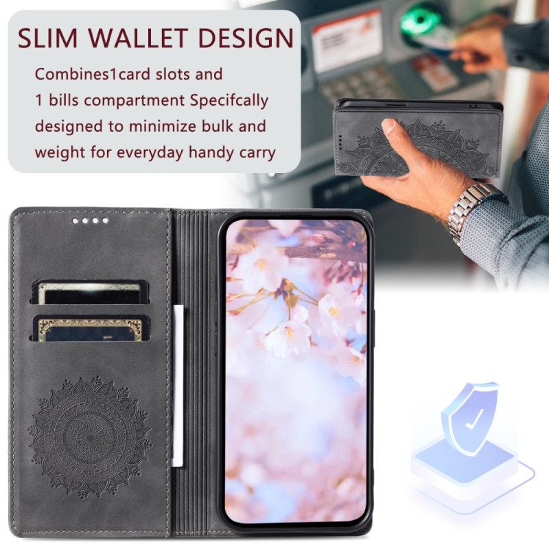 Flip Case Xiaomi Redmi Note 14 Pro Plus 5g Handyhülle Wildleder-mandala-optik