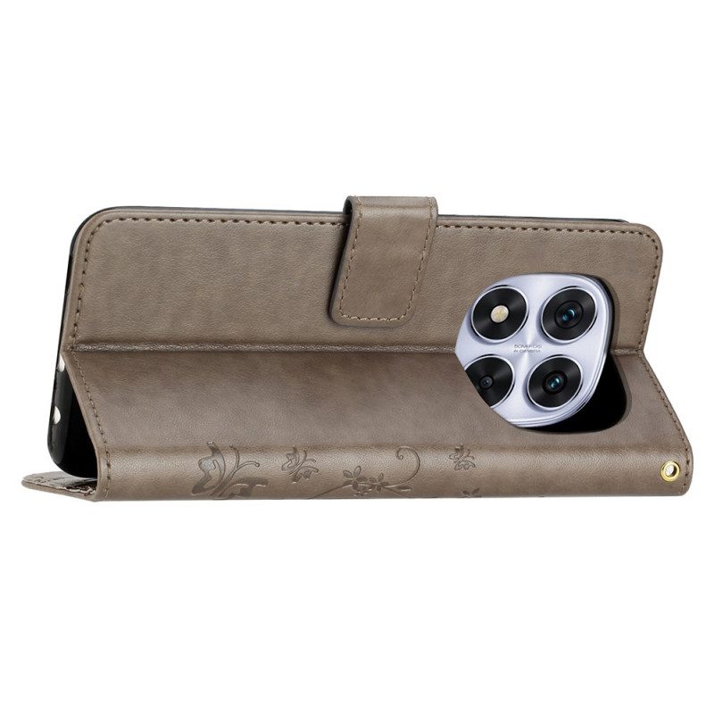 Lederhüllen Für Xiaomi Redmi Note 14 Pro Plus 5g Blumenmuster