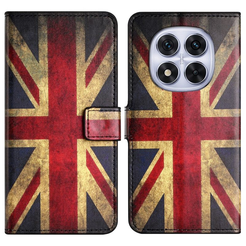 Lederhüllen Für Xiaomi Redmi Note 14 Pro Plus 5g Britische Flagge (vintage)