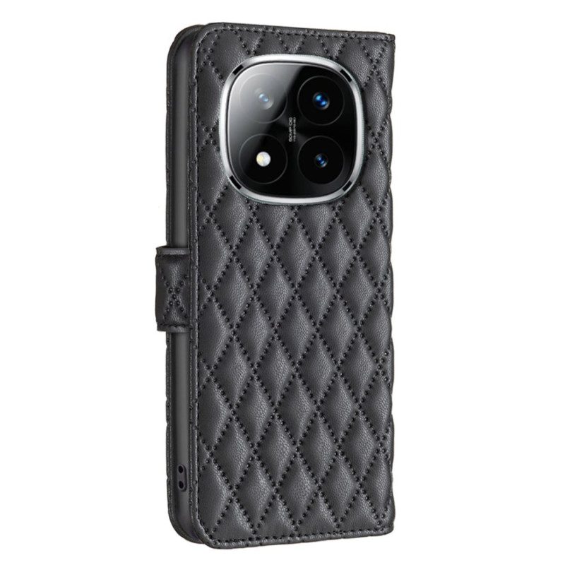 Lederhüllen Für Xiaomi Redmi Note 14 Pro Plus 5g Klassisch Gesteppt