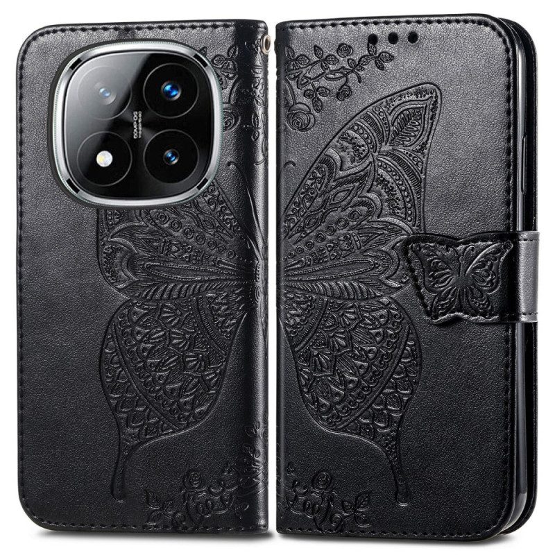 Lederhüllen Xiaomi Redmi Note 14 Pro Plus 5g Barock-schmetterling