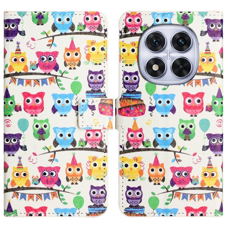 Lederhüllen Xiaomi Redmi Note 14 Pro Plus 5g Eulen
