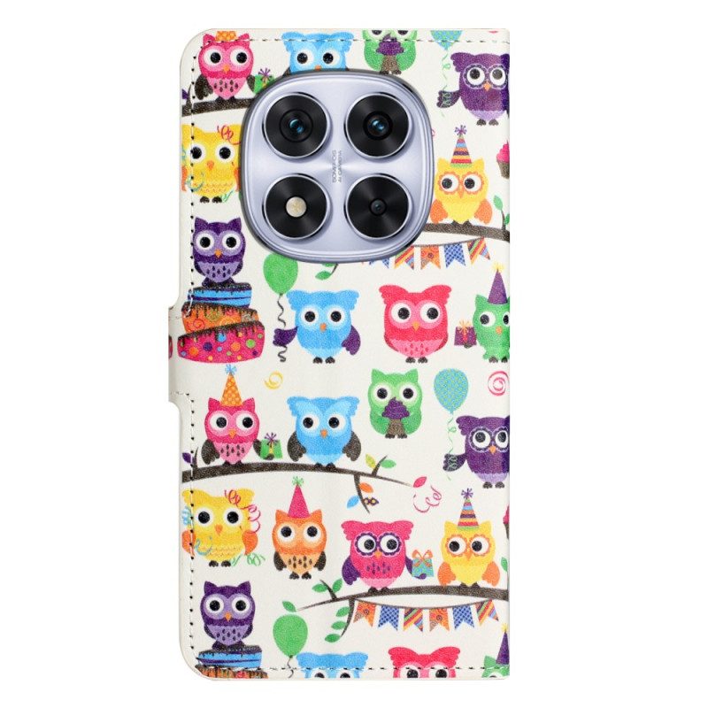 Lederhüllen Xiaomi Redmi Note 14 Pro Plus 5g Eulen