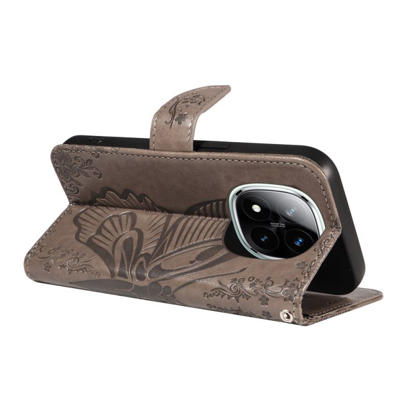 Lederhüllen Xiaomi Redmi Note 14 Pro Plus 5g Grafischer Schmetterling