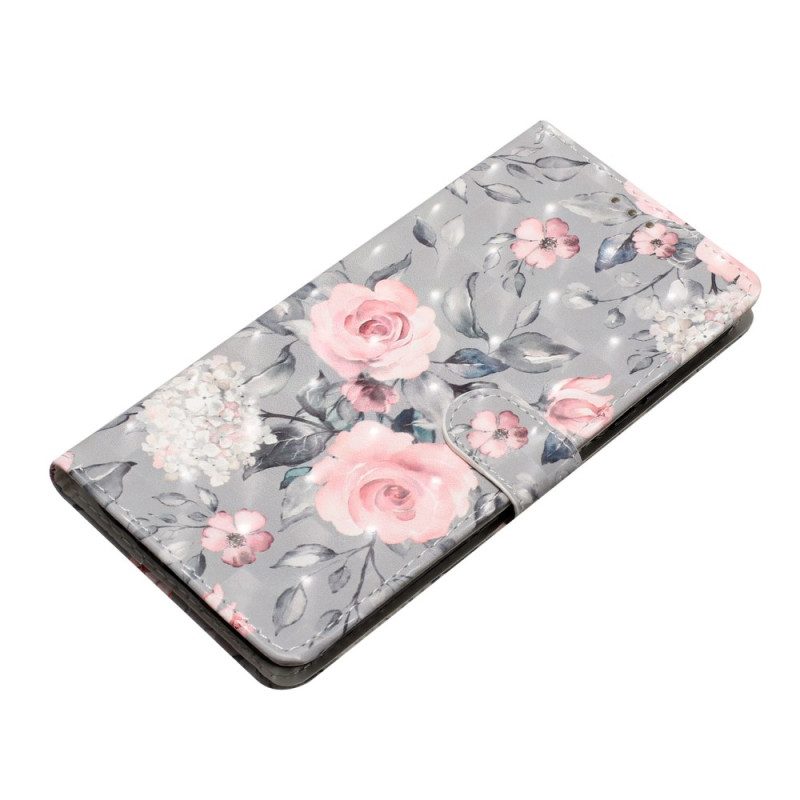 Lederhüllen Xiaomi Redmi Note 14 Pro Plus 5g Handyhülle 3d-rosa Blumen