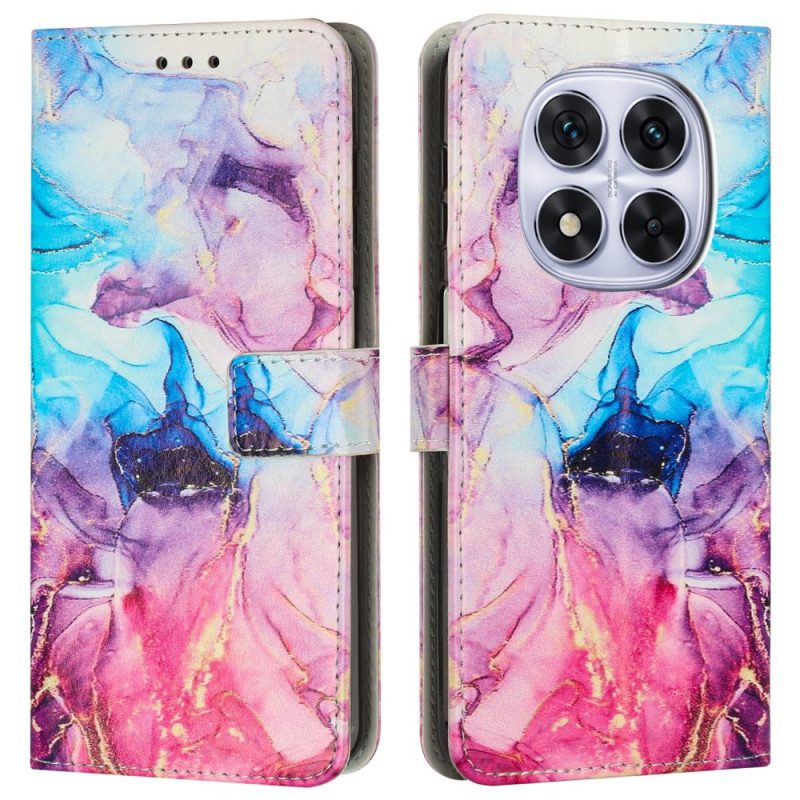 Lederhüllen Xiaomi Redmi Note 14 Pro Plus 5g Handyhülle Marmormuster