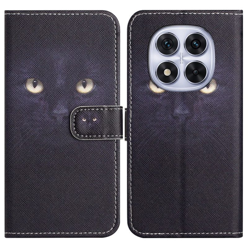 Lederhüllen Xiaomi Redmi Note 14 Pro Plus 5g Handyhülle Schwarze Katze