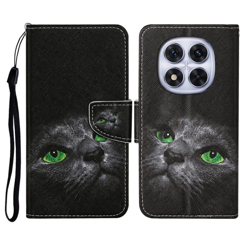 Lederhüllen Xiaomi Redmi Note 14 Pro Plus 5g Handyhülle Schwarze Katze