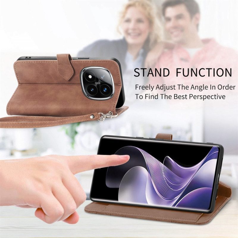 Lederhüllen Xiaomi Redmi Note 14 Pro Plus 5g Handyhülle Spitze Mit Reißverschlusstasche