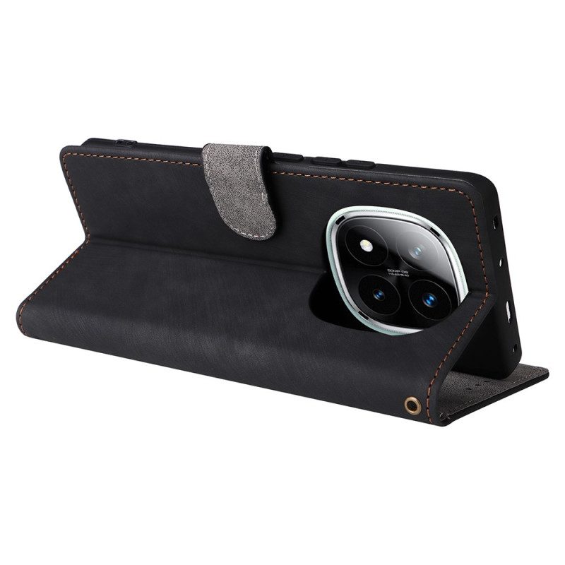 Lederhüllen Xiaomi Redmi Note 14 Pro Plus 5g Handyhülle Wildledervariante Mit Riemen