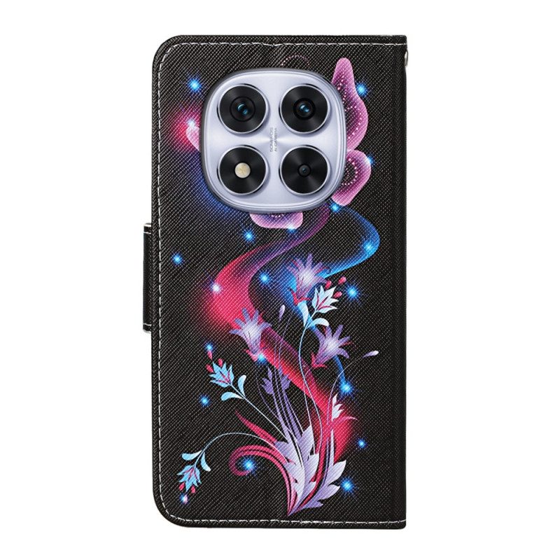 Lederhüllen Xiaomi Redmi Note 14 Pro Plus 5g Leuchtende Schmetterlinge