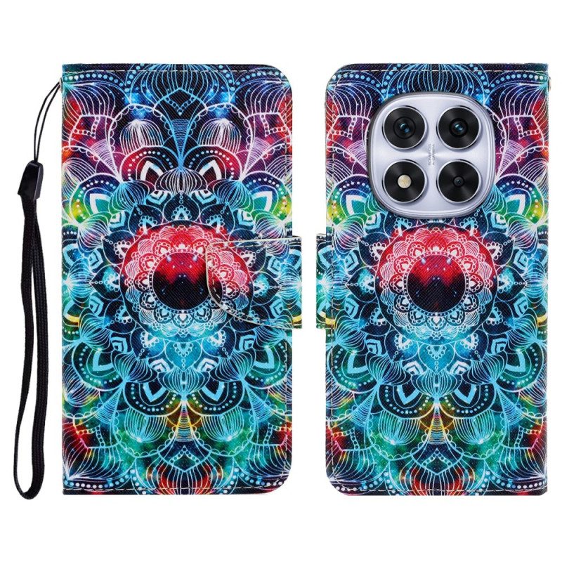 Lederhüllen Xiaomi Redmi Note 14 Pro Plus 5g Leuchtendes Mandala