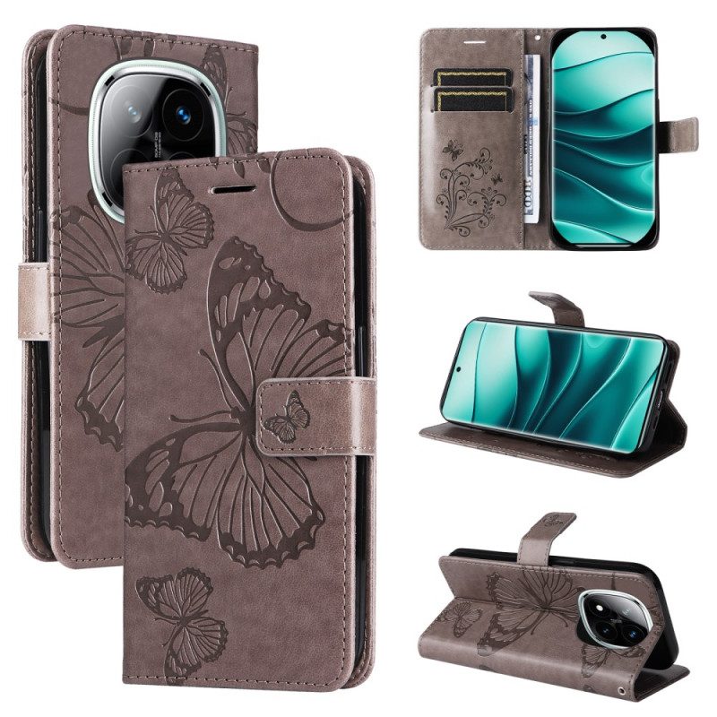 Lederhüllen Xiaomi Redmi Note 14 Pro Plus 5g Riesige Schmetterlinge