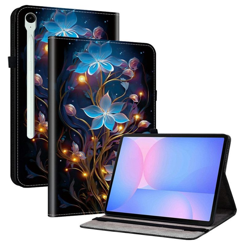 Case Für Samsung Galaxy Tab S10 Fe Plus Blaue Blumen