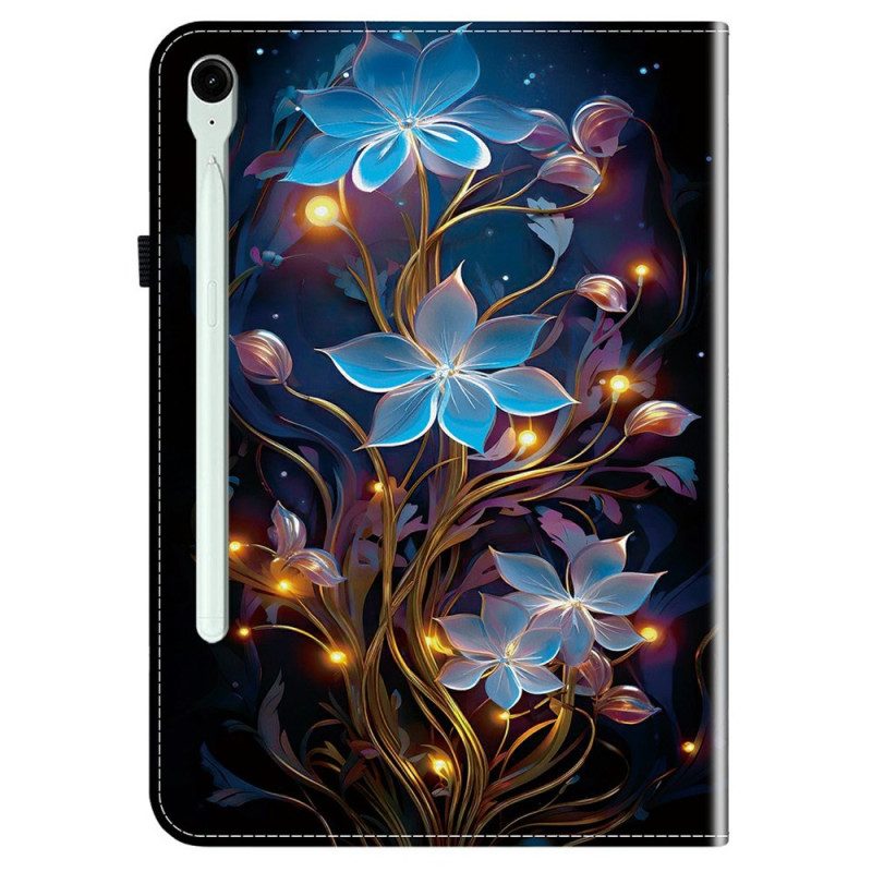 Case Für Samsung Galaxy Tab S10 Fe Plus Blaue Blumen