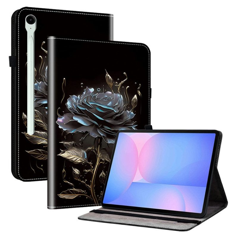 Case Für Samsung Galaxy Tab S10 Fe Plus Elegante Schwarze Rose Mit Schutz
