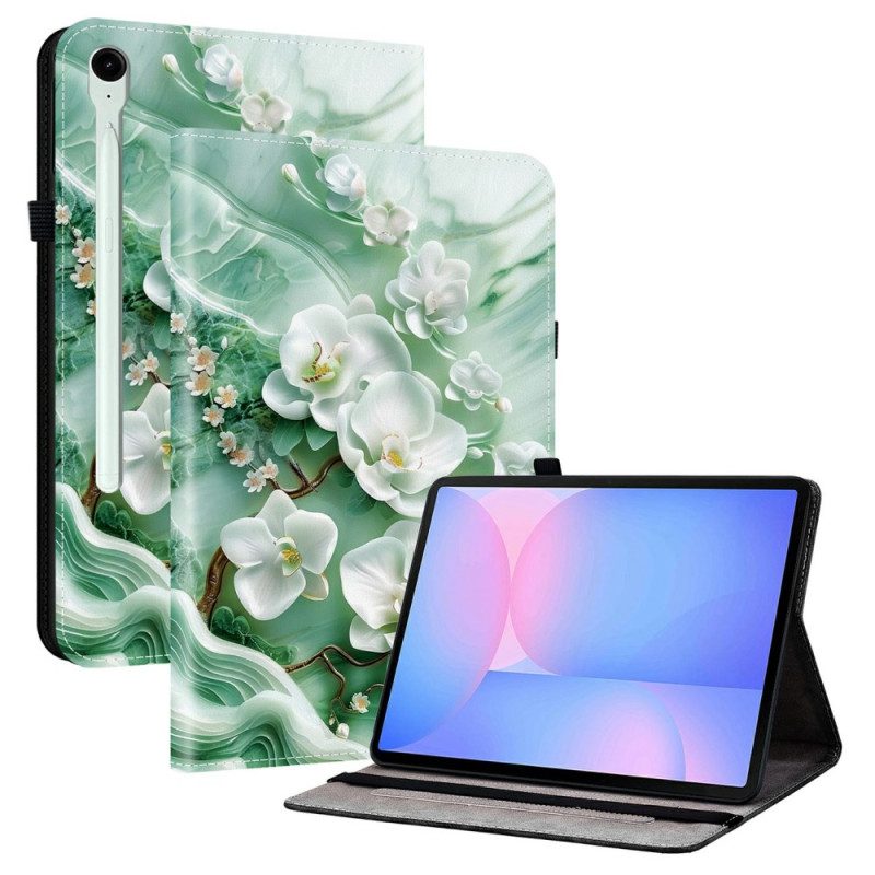 Case Samsung Galaxy Tab S10 Fe Plus Jade-blumen
