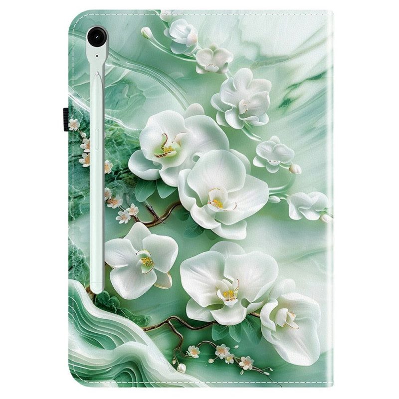 Case Samsung Galaxy Tab S10 Fe Plus Jade-blumen