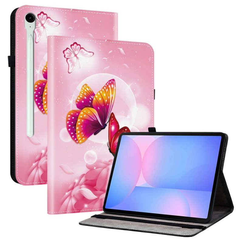 Case Samsung Galaxy Tab S10 Fe Plus Rosa Schmetterlinge