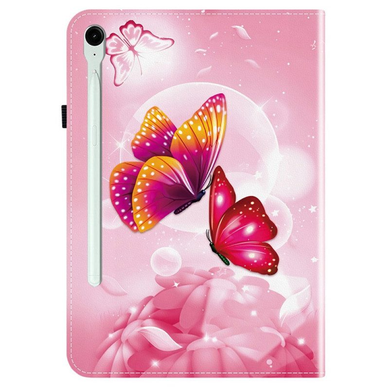 Case Samsung Galaxy Tab S10 Fe Plus Rosa Schmetterlinge