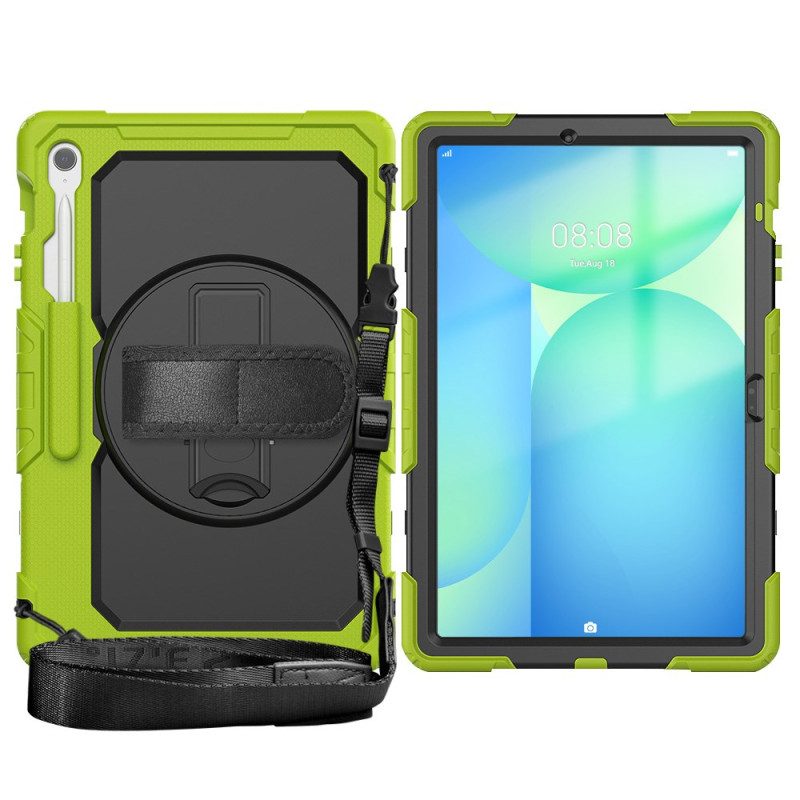 Hülle Samsung Galaxy Tab S10 Fe Plus Extrem Widerstandsfähig Mit Schultergurt