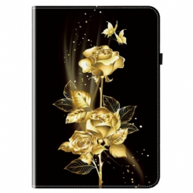 Hülle Samsung Galaxy Tab S10 Fe Plus Goldene Rosen
